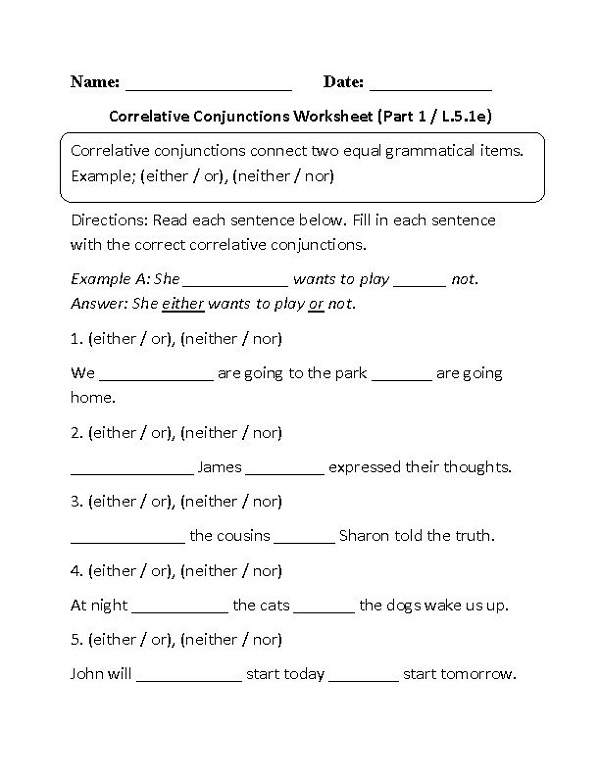 Resources Of Printable 5th Grade Worksheets Printable English