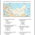 Russia Free Printable Map Worksheet Geography Worksheets Map