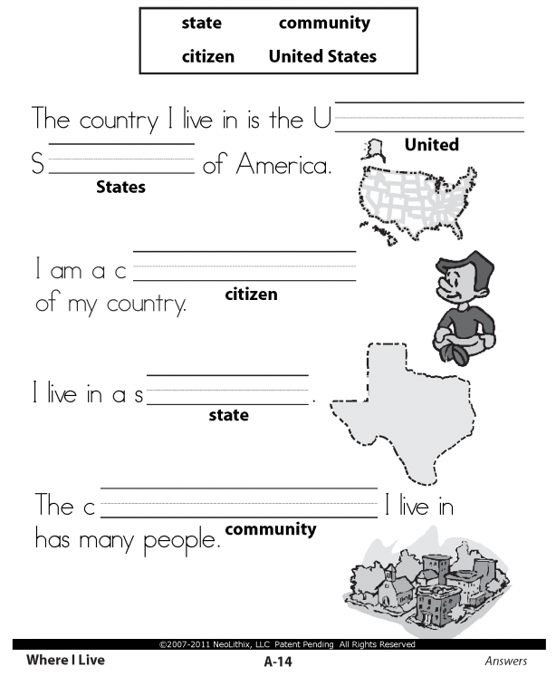 Sample 1st Grade Social Studies Citizenship Social Studies Worksheets