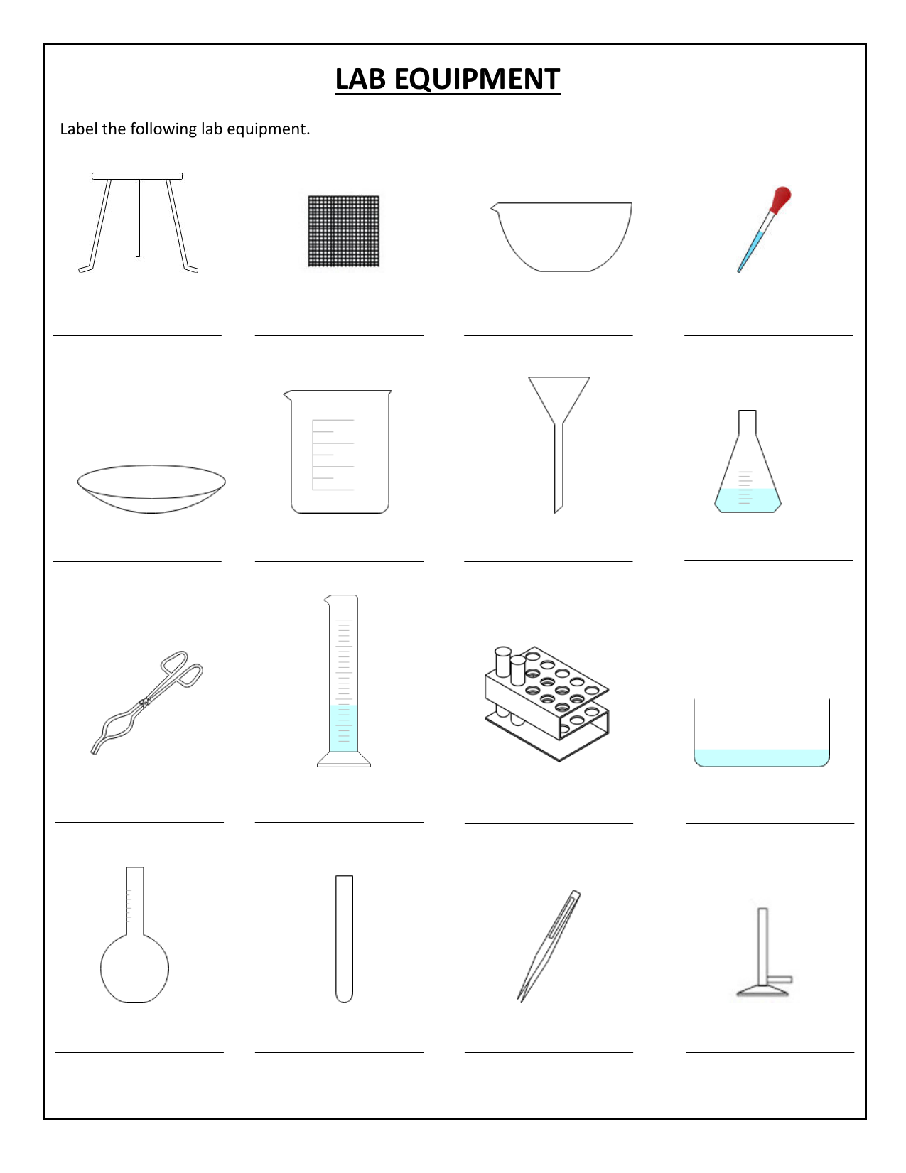 Science Tools Worksheet Gopress