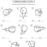 Segments In Circles Worksheets Math Monks