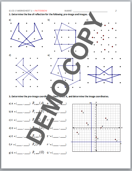 Sequence Of Transformations Worksheet Worksheet Common Core Worksheets