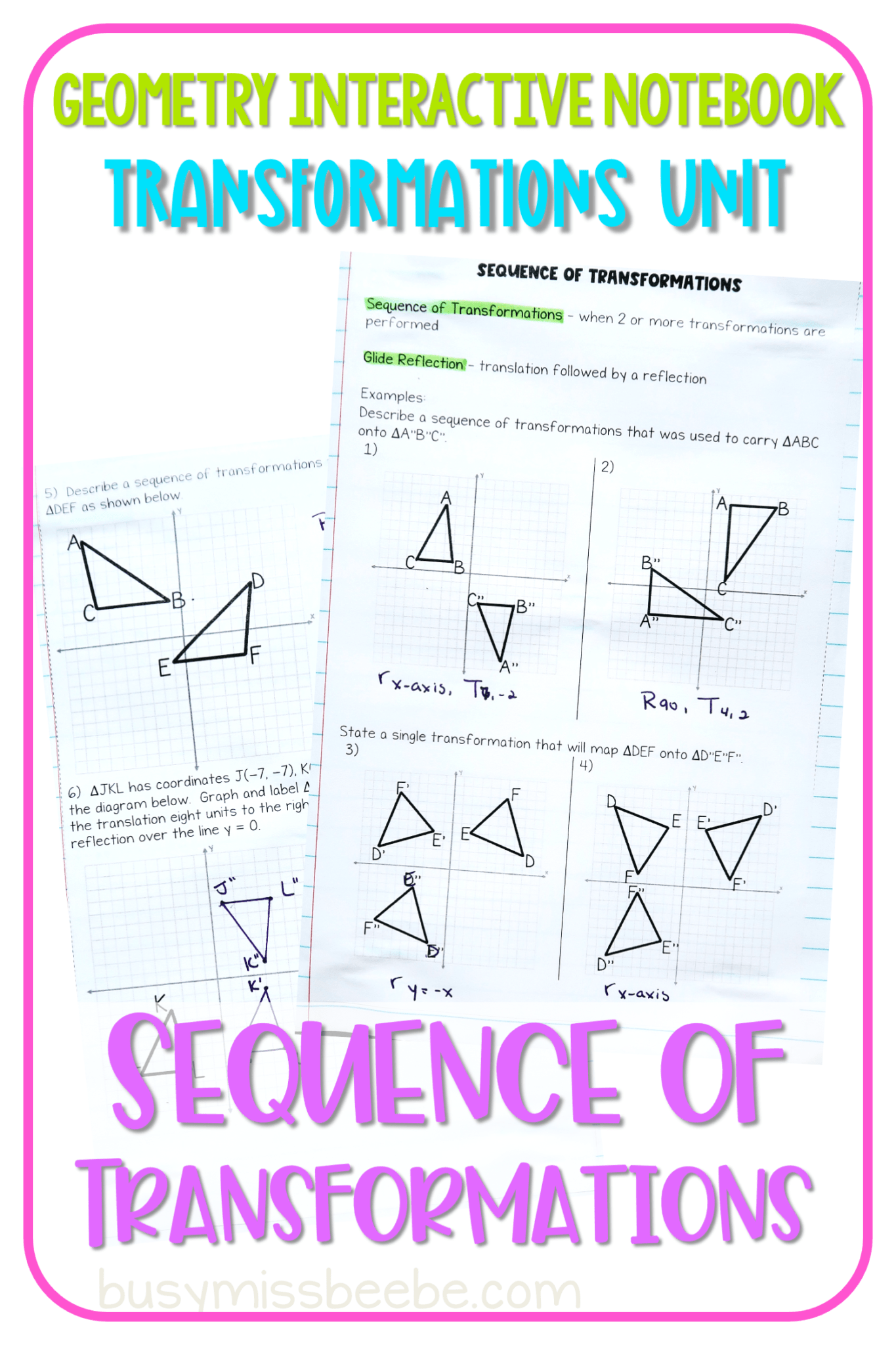 Sequence Of Transformations Worksheet Worksheet Common Core Worksheets