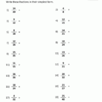 Simplifying Fractions Worksheet Common Core Worksheets
