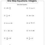 Solving One Step Equations Worksheet Pdf Tripmart