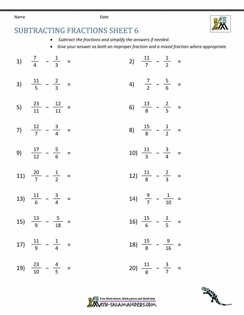 Subtracting Tape Measure Fractions Worksheets Fractions Worksheets