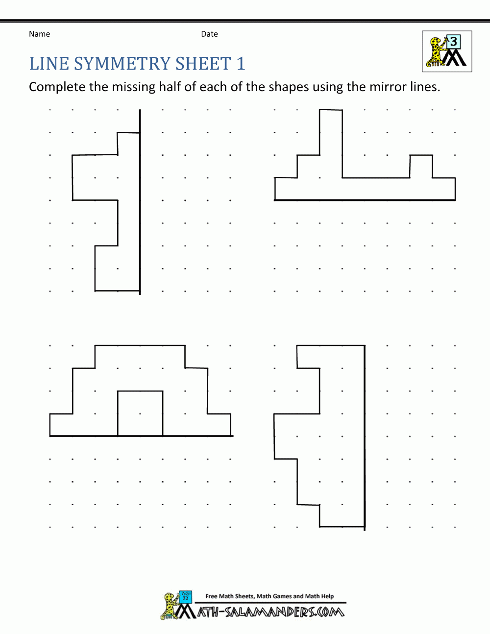 Symmetry Worksheets Common Core Worksheets