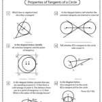 Tangents To A Circle Worksheets Math Monks Valentines Day Math Color