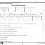 The Civil Rights Movement Timeline Worksheet For 5th 8th Grade