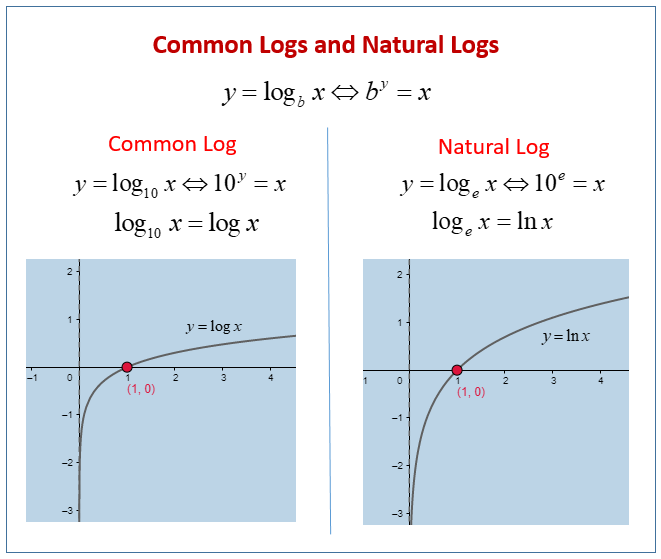 The Number E Natural Logarithm And Common Logarithm with Worksheets 