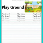 Trace The Word Play Ground Worksheet FREE Download