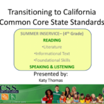 Transitioning To California Common Core State Standards