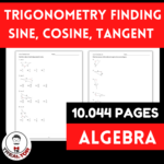 Trigonometry Finding Sine Cosine Tangent Worksheets With Answers PDF