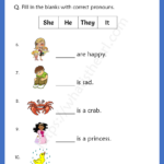 Using Common Pronouns Worksheets K5 Learning Grade 2 Pronouns