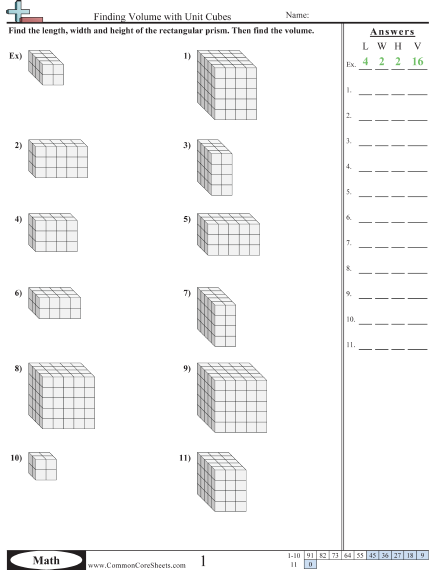 Volume Worksheets Volume Worksheets Volume Math Finding Volume