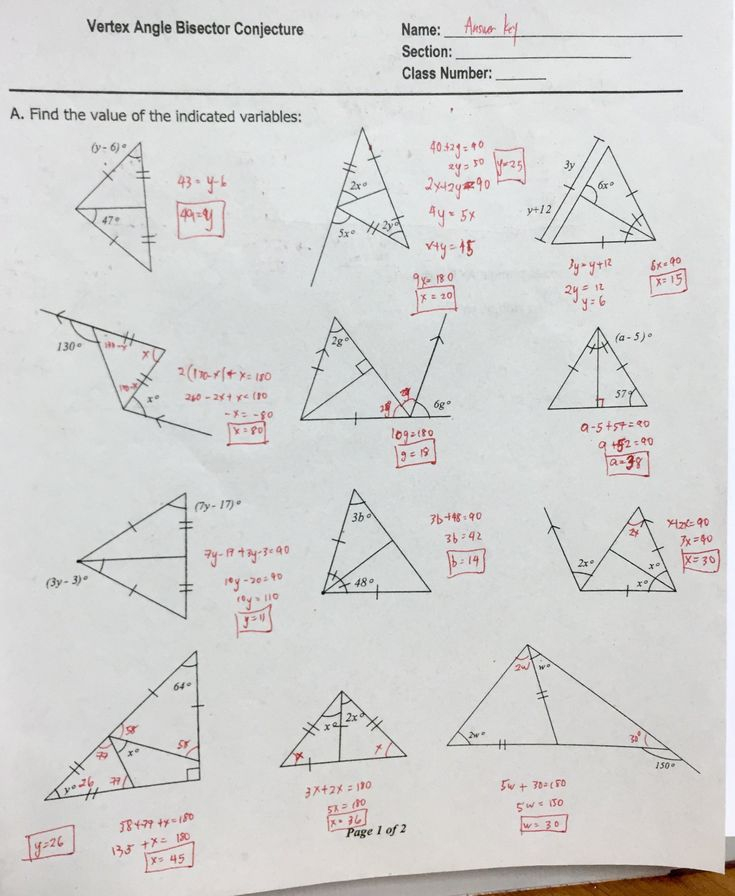 Worksheet Triangle Sum And Exterior Angle Theorem Geometry Worksheets 