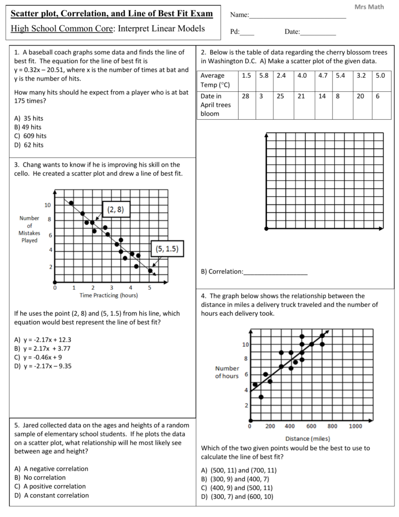 Worksheets For Interpreting Graphs Answer Key