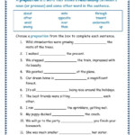 Worksheets On Prepositions For Grade 10 Preposition Worksheets