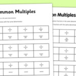 Year 6 Use Common Multiples Worksheet Worksheet